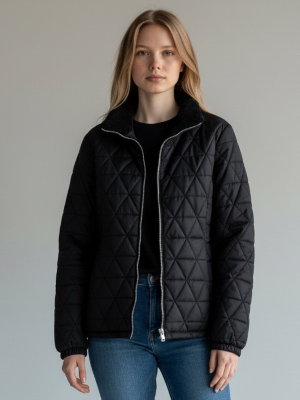 ZeroXposur Black Quilted Lightweight Puffer Jacket Size Medium